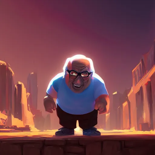 Prompt: portrait of metal danny devito, mattepainting concept blizzard pixar maya engine on stylized background splash comics global illumination lighting artstation lois van baarle, ilya kuvshinov, rossdraws