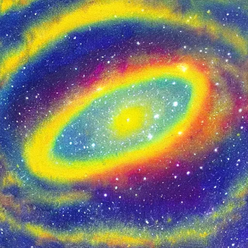 Image similar to “painting of a galaxy that looks like a toxic spill”