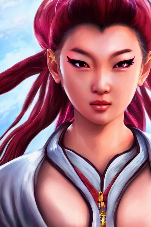 Prompt: Chun-Lil from Street Fighter , pretty face, ultra detailed, digital art, 8k ,character ,realistic, portrait, hyperrealistic