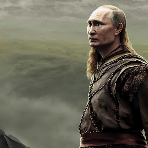 Image similar to Putin In the Vikings 4K quality super realistic