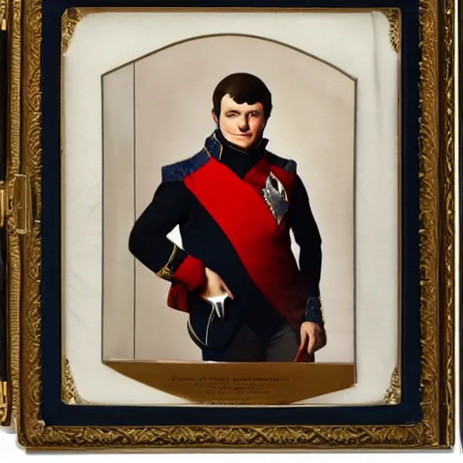 Image similar to starfleet uniform, portrait of napoleon bonaparte in starfleet uniform