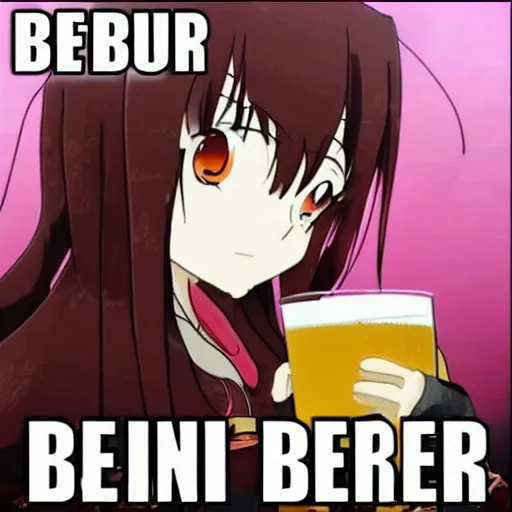 Image similar to anime foxgirl drinks beer