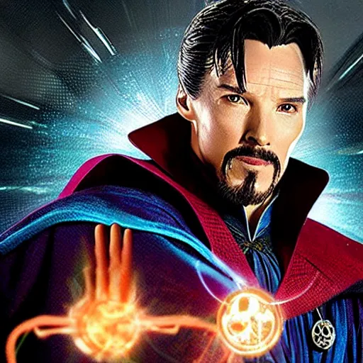 Image similar to doctor strange in matrix neo suit