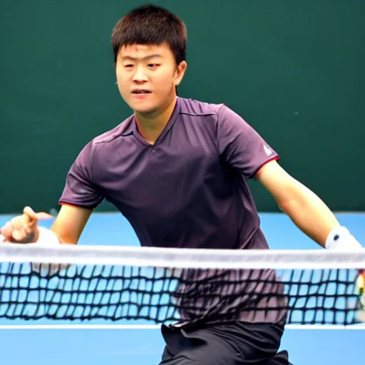 Image similar to hu tao playing tennis