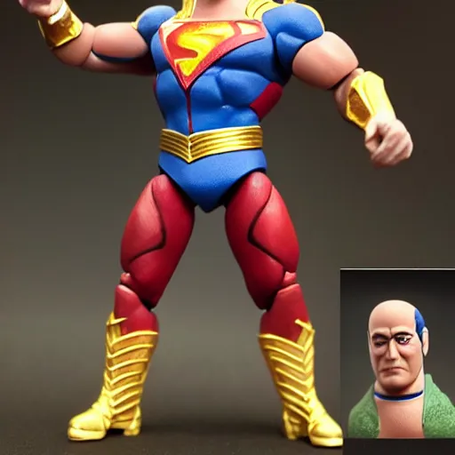 Prompt: hand painted action figure of shazam, realistic,