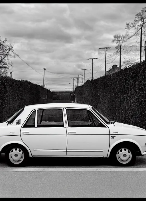 Prompt: vaz 2101, wide angle lens, in the style of the Dutch masters and Gregory Crewdson, dark and moody