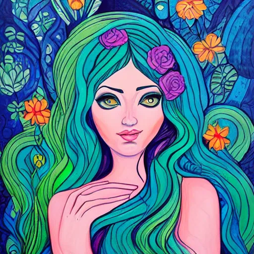 Prompt: woman portrait inspired by jeremiah ketner