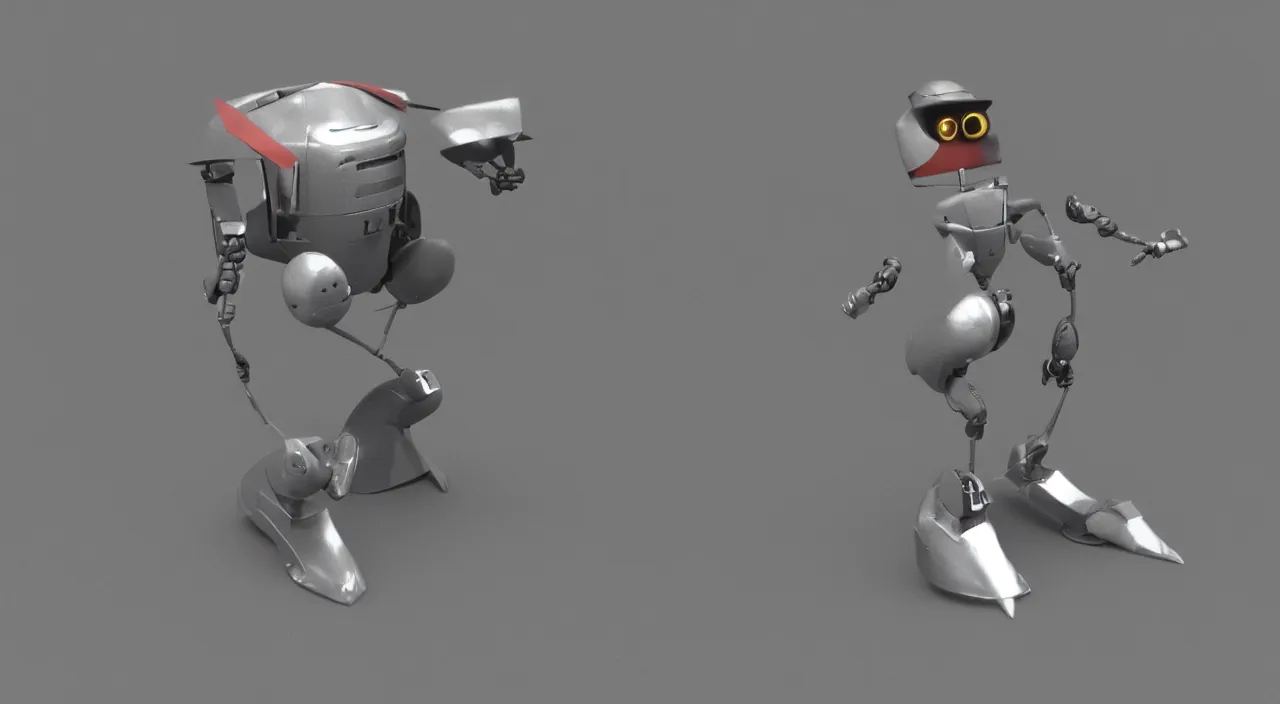 Prompt: mini flying detective robot in 1 9 8 0 s retro - futuristic style with no legs and no arms / realistic render, unreal engine