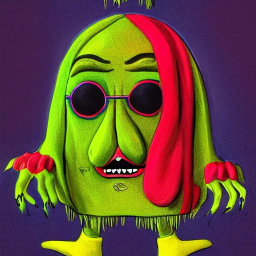 Image similar to a snoop dogg tennis ball monster, snoop dogg, colorful, digital art, fantasy, magic, chalk, trending on artstation, ultra detailed, professional illustration by basil gogos