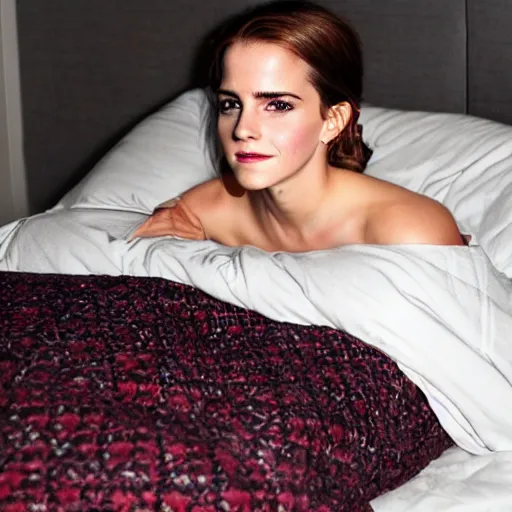 Image similar to tucking a cold emma watson into bed, wholesome