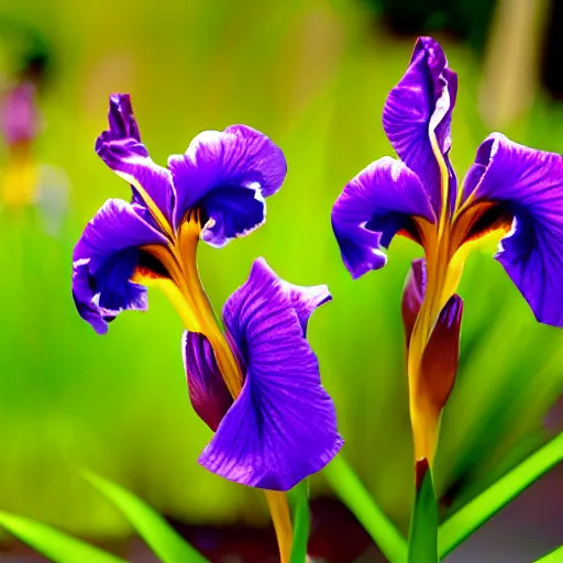 Image similar to Unique iris, luminous iris, smart, close-up, romantic, fairyland, exquisite, flowers open at night, fireflies, dreamlike picture, starlight, delicate and charming rose, bright picture tone, purple main color