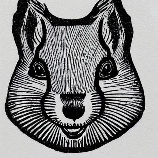 squirrel face drawing