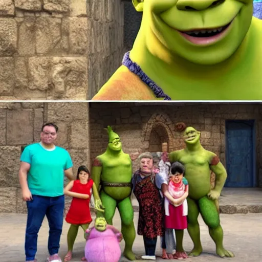 Image similar to shrek visit in israel