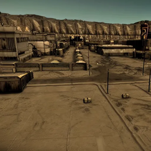 Prompt: the strip from fallout new vegas, mxr mods, 4 k, graphics overhaul, modded, unreal engine 5