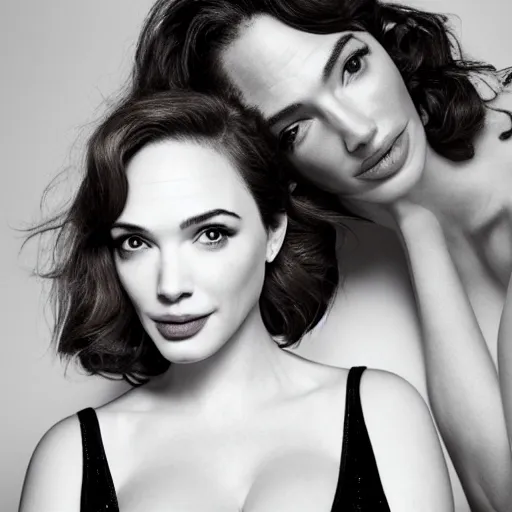 Image similar to portrait of christina hendricks and gal gadot and kate upton hybrid by mario testino, headshot, detailed, award winning, sony a 7 r