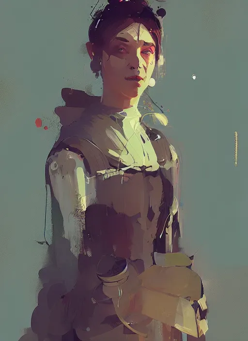 Prompt: portrait of a lady, by ismail inceoglu