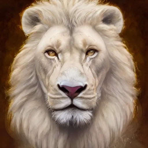 Image similar to a beautfiul award winning commission portrait of an anthro albino lion wearing diamond victorian armour,digital art,art by greg rutkowski,character design by charles bowater,photorealistic,ross tran,hyperdetailed,detailed face,fascinating,2021,western comic style