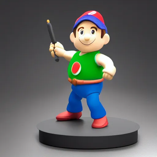 Image similar to Robin Williams amiibo, product photo, studio lighting