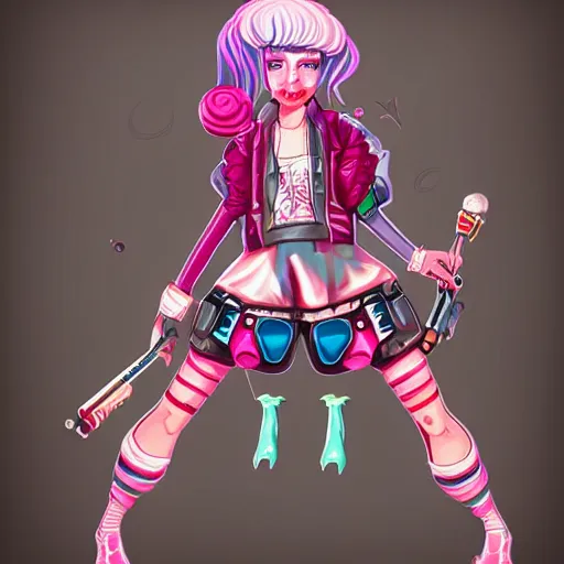 Image similar to candypunk character design, trending on artstation