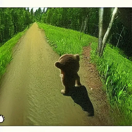 Image similar to mario caught on trailcam footage