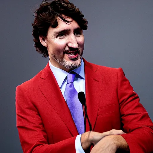 Image similar to justin trudeau as a fancy sock puppet