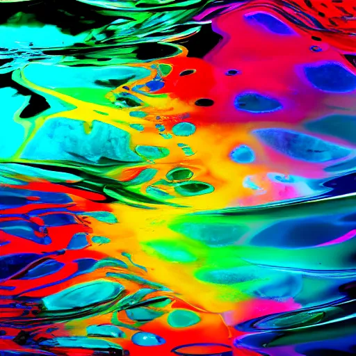 Prompt: abstract color splash with water