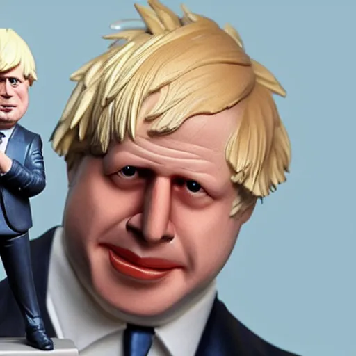 Prompt: an action figure of boris johnson figurine, detailed product photo