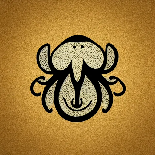 Image similar to a logo for an octopus marijuana app, simple logo, iconography, vector app logo,