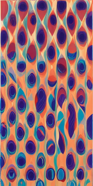 Image similar to cosmic folding in spacetime by bridget riley, spooky autumnal colours