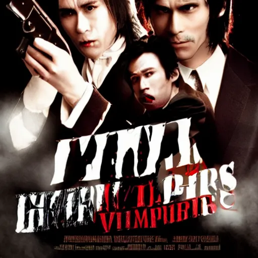 Image similar to <movie still>Vampires Holding Guns</movie>