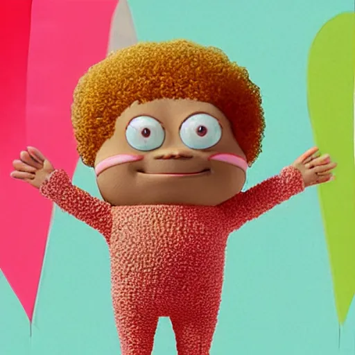 Image similar to patrick star with an afro