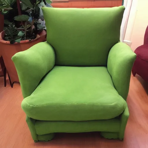 Image similar to armchair in the shape of an avocado