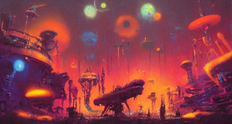 Image similar to an amazing piece of art by Paul Lehr