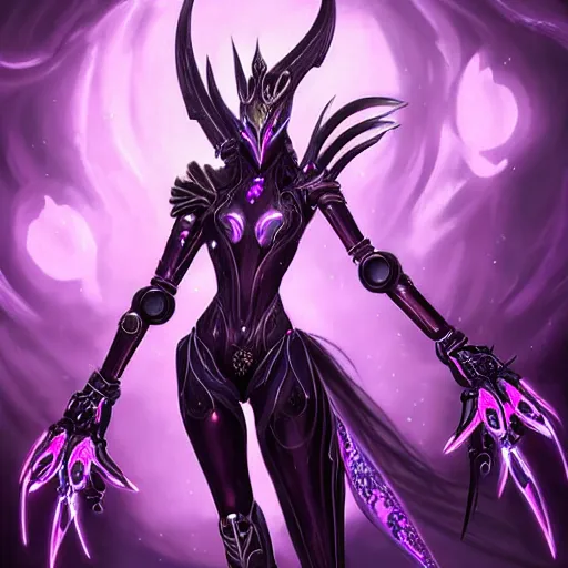 Prompt: highly detailed exquisite fanart, of a beautiful female warframe, but as an anthropomorphic robot dragon with glowing purple eyes, shiny silver sleek armor with fuchsia accents, engraved, elegant pose, close-up shot, full shot, epic cinematic shot, sharp claws for hands, long tail, professional digital art, high end digital art, singular, realistic, DeviantArt, artstation, Furaffinity, 8k HD render