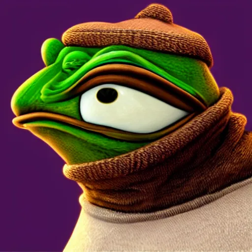 Image similar to pepe feelsgoodman face, photorealistic