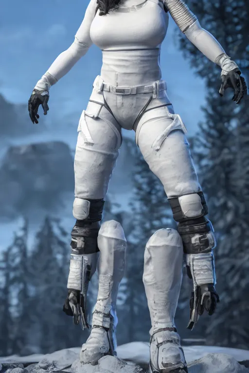 Image similar to the white videogame character April Ryan from The Longest Journey, photorealistic full body, white ambient background, unreal engine 5, hyperrealistic, highly detailed, XF IQ4, 150MP, 50mm, F1.4, ISO 200, 1/160s, natural light, Adobe Lightroom, photolab, Affinity Photo, PhotoDirector 365, realistic