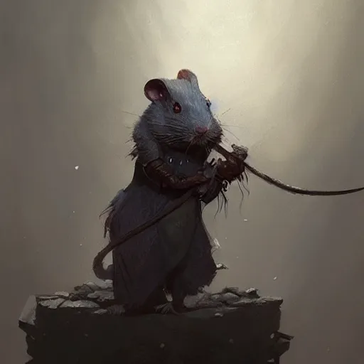 Prompt: a wizard rat, by greg rutkowski, digital art, realistic painting, dnd, character design, trending on artstation