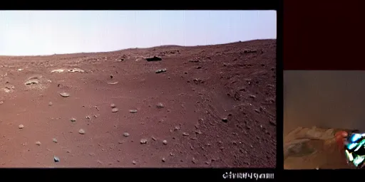 Image similar to astronauts exploring the surface of mars