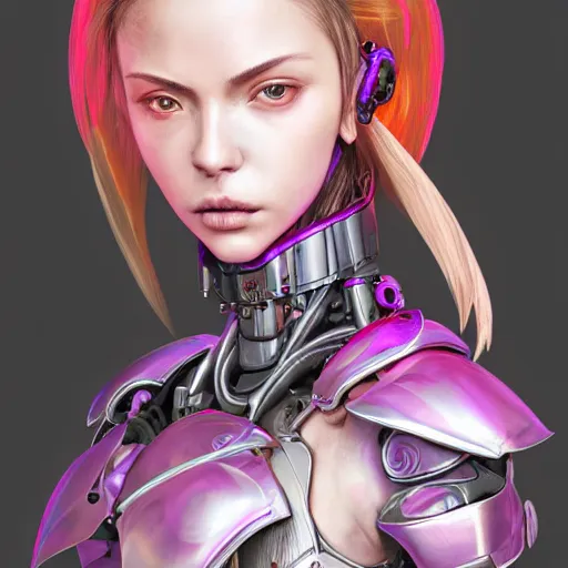 Image similar to studio portrait of lawful good colorful female holy mecha paladin absurdly beautiful, elegant, young sensual graceful woman, ultrafine hyperrealistic detailed face illustration by kim jung gi, irakli nadar, intricate linework, sharp focus, bright colors, matte, octopath traveler, final fantasy, unreal engine highly rendered, global illumination, radiant light, intricate environment