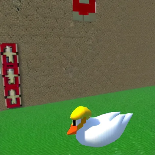 Image similar to swan in super mario 64 mod