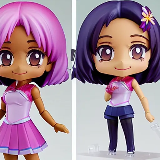 Prompt: skai jackson, an anime nendoroid of skai jackson, figurine, detailed product photo, african american 9