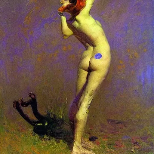 Image similar to alien by ilya repin