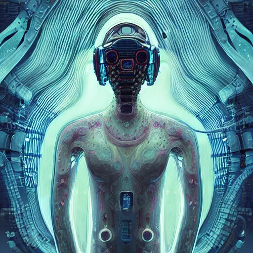 Prompt: hyperrealistic portrait of a squid monster astronaut, full body portrait, well lit, intricate abstract. cyberpunk, intricate artwork, by Tooth Wu, wlop, beeple. in the style of Jin Kagetsu, James Jean and wlop, highly detailed, sharp focus, intricate concept art, digital painting, ambient lighting, 4k, artstation