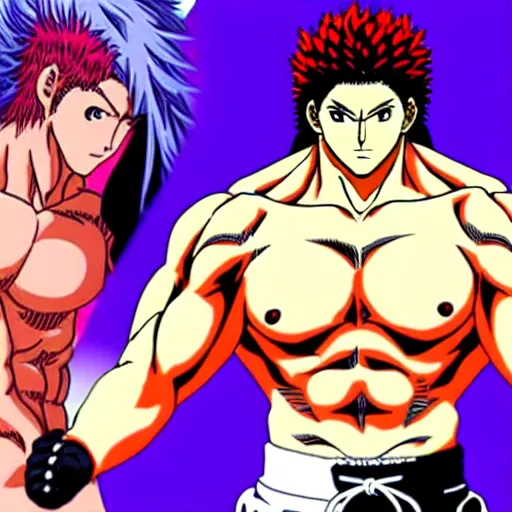 Image similar to yujiro hanma ready to fight baki hanma 4 k