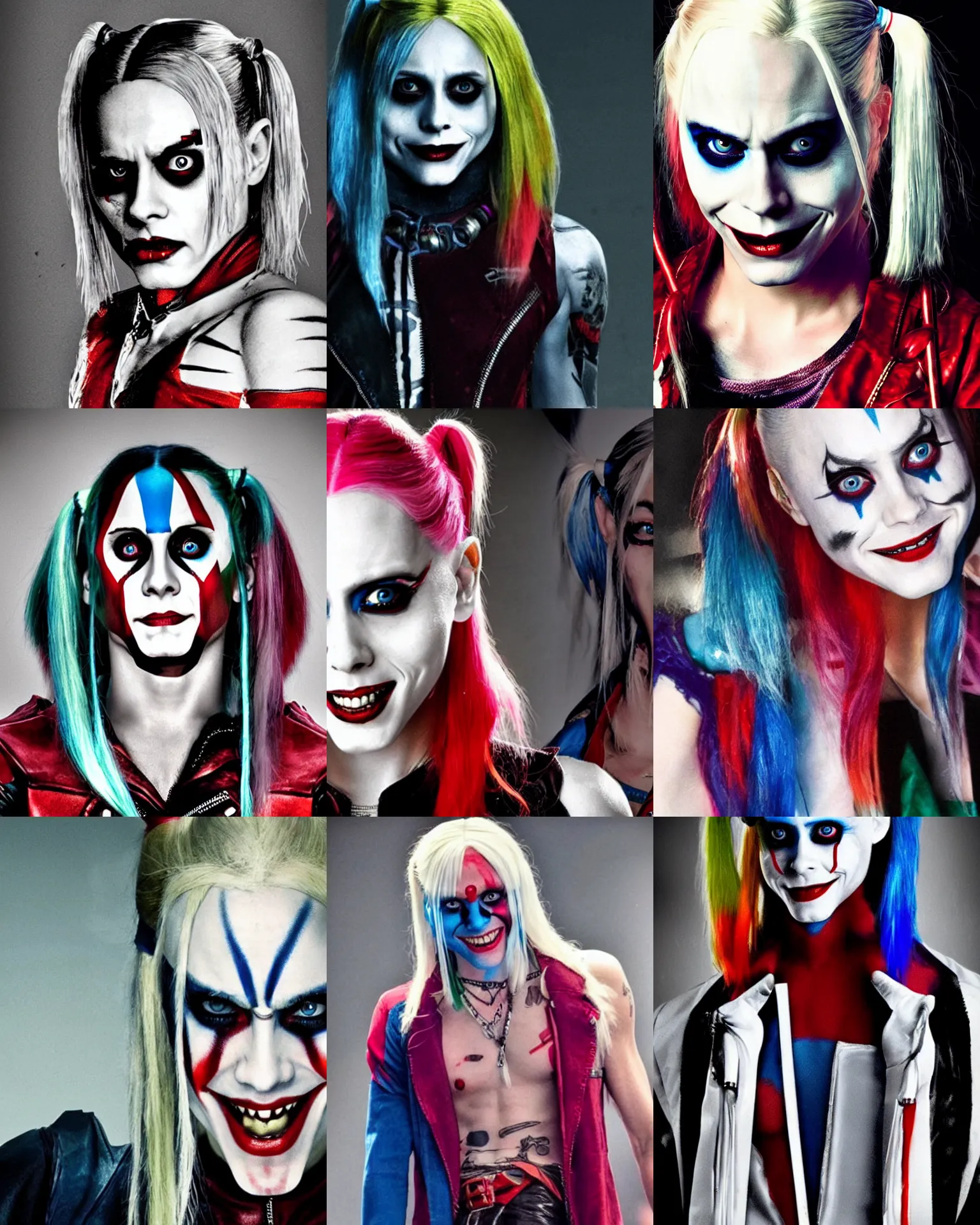 Prompt: Jared Leto as Harley Quinn