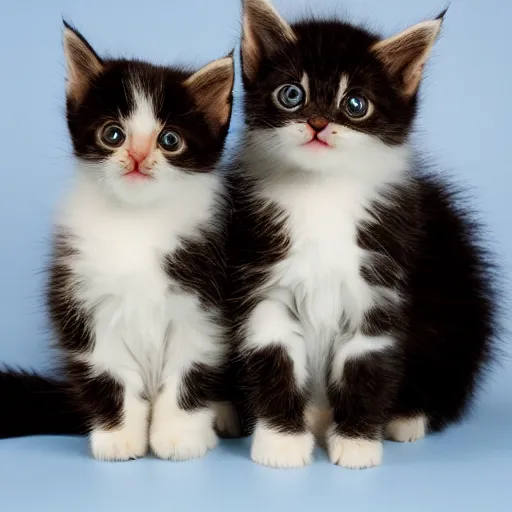 Image similar to cute kittens, studio photo