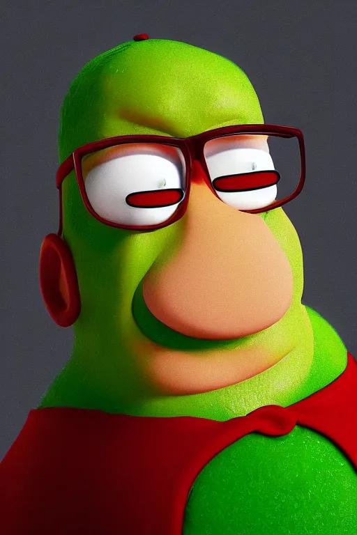 Image similar to 📷 peter griffin is peas, made of food, head portrait, dynamic lighting, 4 k