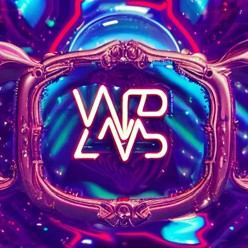 Image similar to a and w vaporwave logo, digital art, cosmic, 3 d high definition, trending on art station, photorealistic, high resolution, 8 k, octane, hyper detailed, insane details, intricate, elite, ornate, elegant trend, highly detailed and intricate, sharp focus, photography, unreal engine