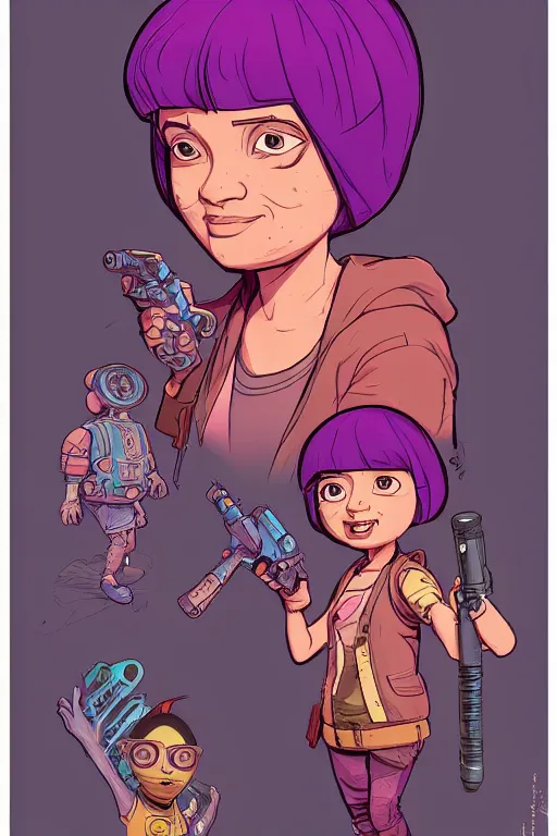 Prompt: a study of cell shaded portrait of Dora the Explorer as a Borderlands 3 character, llustration, post grunge, concept art by josan gonzales and wlop, by james jean, Victo ngai, David Rubín, Mike Mignola, Laurie Greasley, highly detailed, sharp focus, alien, Trending on Artstation, HQ, deviantart, art by artgem