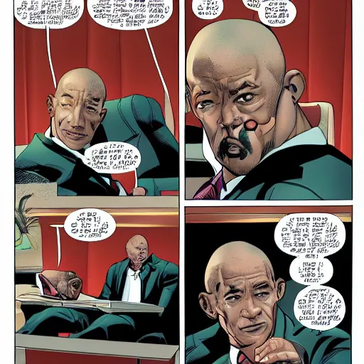 Image similar to obama as professor x, comic book art